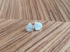 New sliver 925 roses ear studs earrings