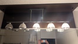 Deckenlampe 5-flammig Chrom weiss guter Zustand