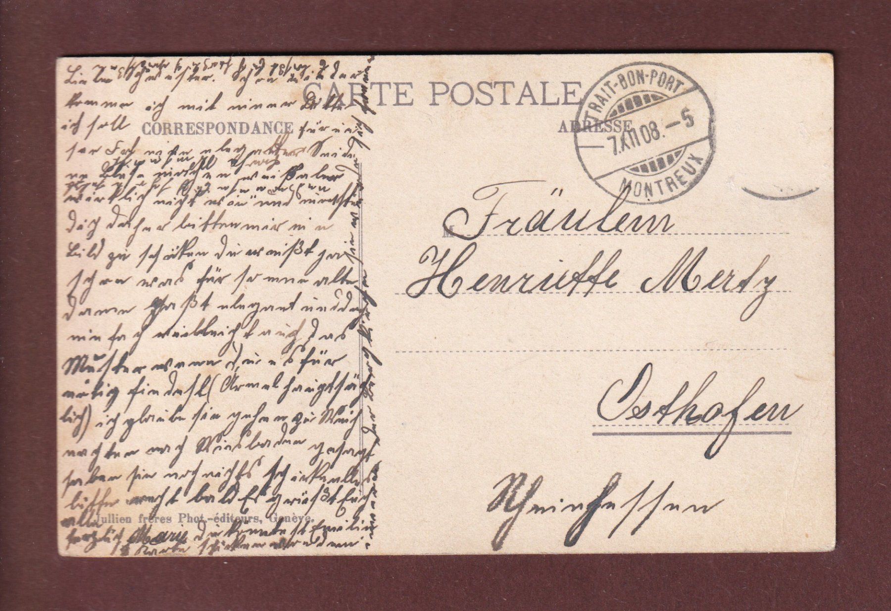 Cartoline postali: LES AVANTS et la Savoie - 1908 – Usato da Pully venduto da nicecards 1