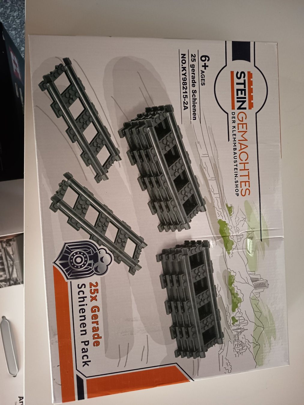 Kit di costruzioni: 25x gerade Schienen, neu im Pack Steingemachtes – Nuovo e nell'imballaggio originale da Fulenbach venduto da ana_tp7h