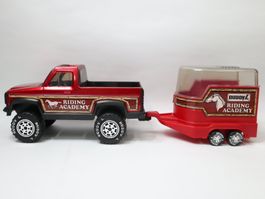 1981 Blechauto Ford Chevrolet Pferde Transporter Anhänger