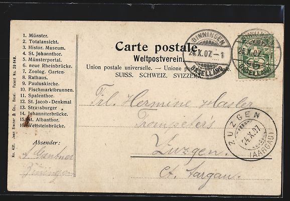 Cartes postales: Basel, Neue Rheinbrücke, Pauluskirche,  – D'occasion à Berlin par bartko-reher 1