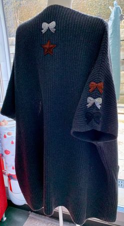 RIANI  Strick Jacke Weste Überwurf Gr. S 36 38 40 Schurwolle