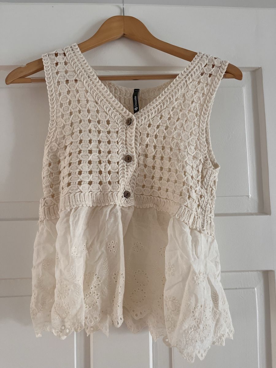 Chemisiers: Crochet beige blouse – D'occasion à Zürich par pal_79mf