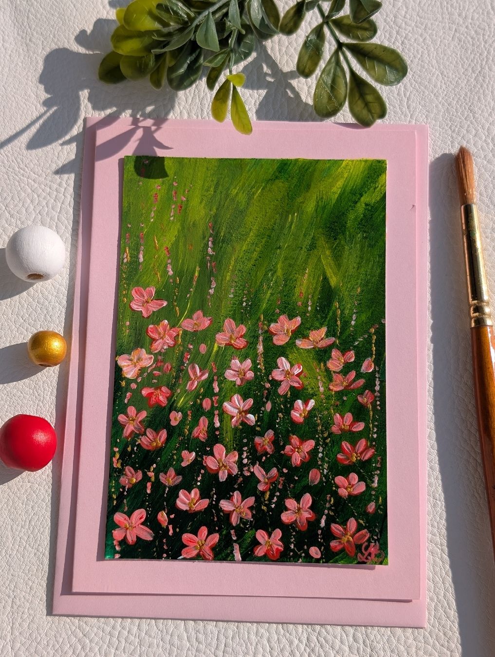 Cartoline: Pink Flowers Birthday Card – Nuovo e nell'imballaggio originale da Winterthur venduto da LaVieColor 3
