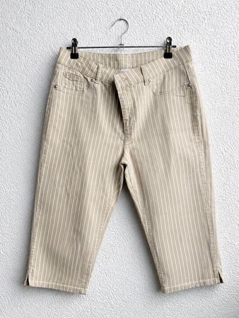 🤍 LASCANA Caprihose Gr. 42 Beige gestreift 🌿 wie neu