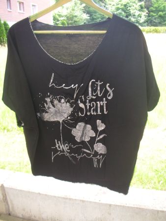 Schwarzes, weites T-Shirt, Gr. M