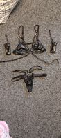 Slinky Black Faux Leather Lingerie Set - Size XS/S