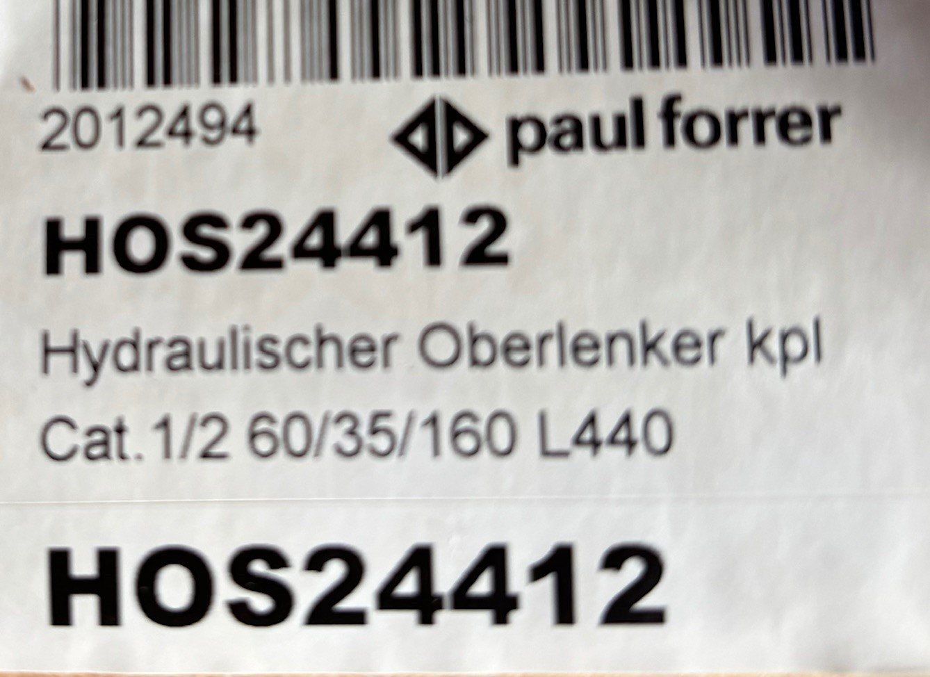 Altro per industria metallurgica: Hydraulischer Oberlenker zu Same SDF Traktoren Kat. 1 zu 2 – Nuovo e nell'imballaggio originale da Zollbrück venduto da Razo 1