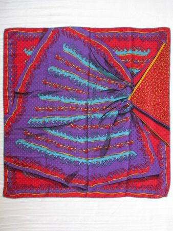 Christian Fischbacher - Vintage Seidentuch Foulard aus Seide