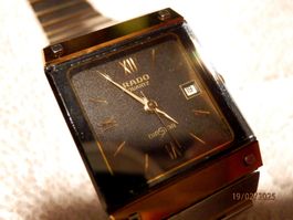 Rado Diastar, Quartz, Datum, Damen, 23 x 28mm, Stahl/Gold