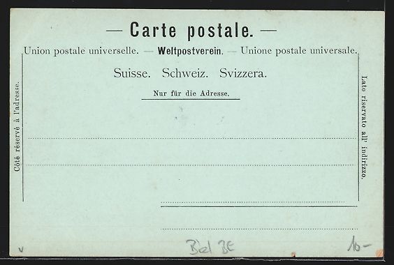 Cartoline postali: Mondschein-AK Biel, Strasseneck mit Haus – Usato da Berlin venduto da bartko-reher 1