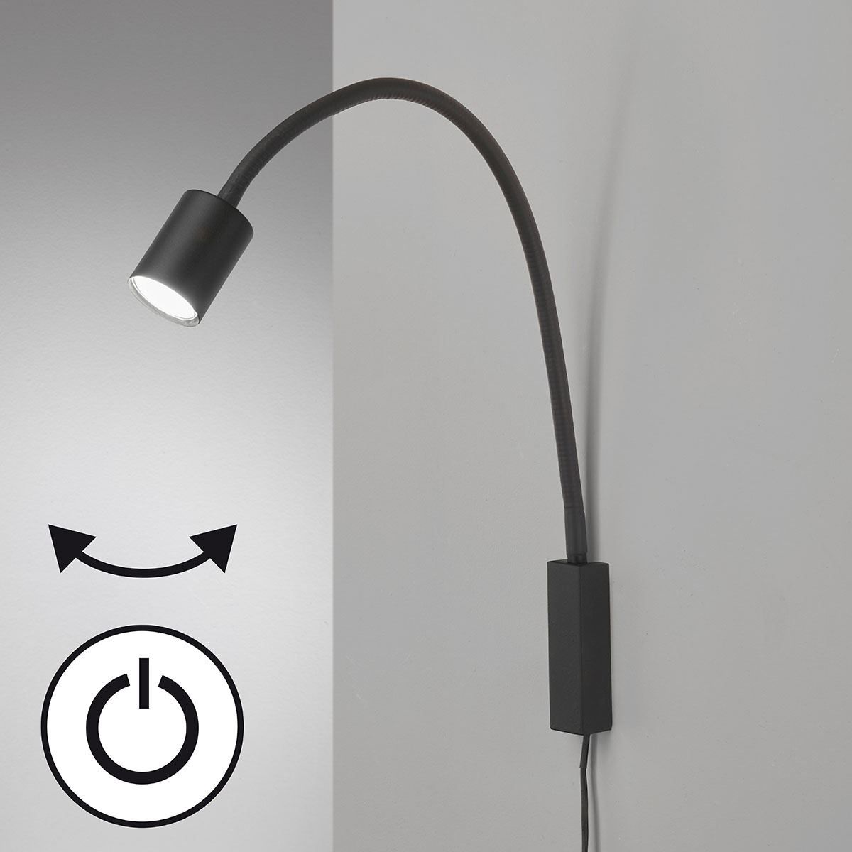Lampade: LED Bettleuchte, Flexibel, 52 cm Höhe – Nuovo (secondo la descrizione) da Kreuzlingen venduto da Smart-Light