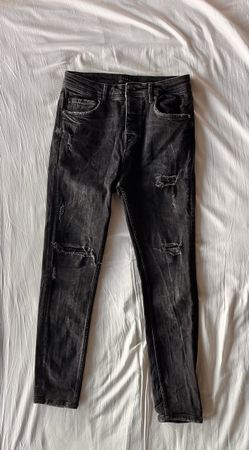 Jeans garçon noir slim taille 16 ans