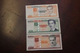 UNC CUBA 200/500/1 000 Pesos
