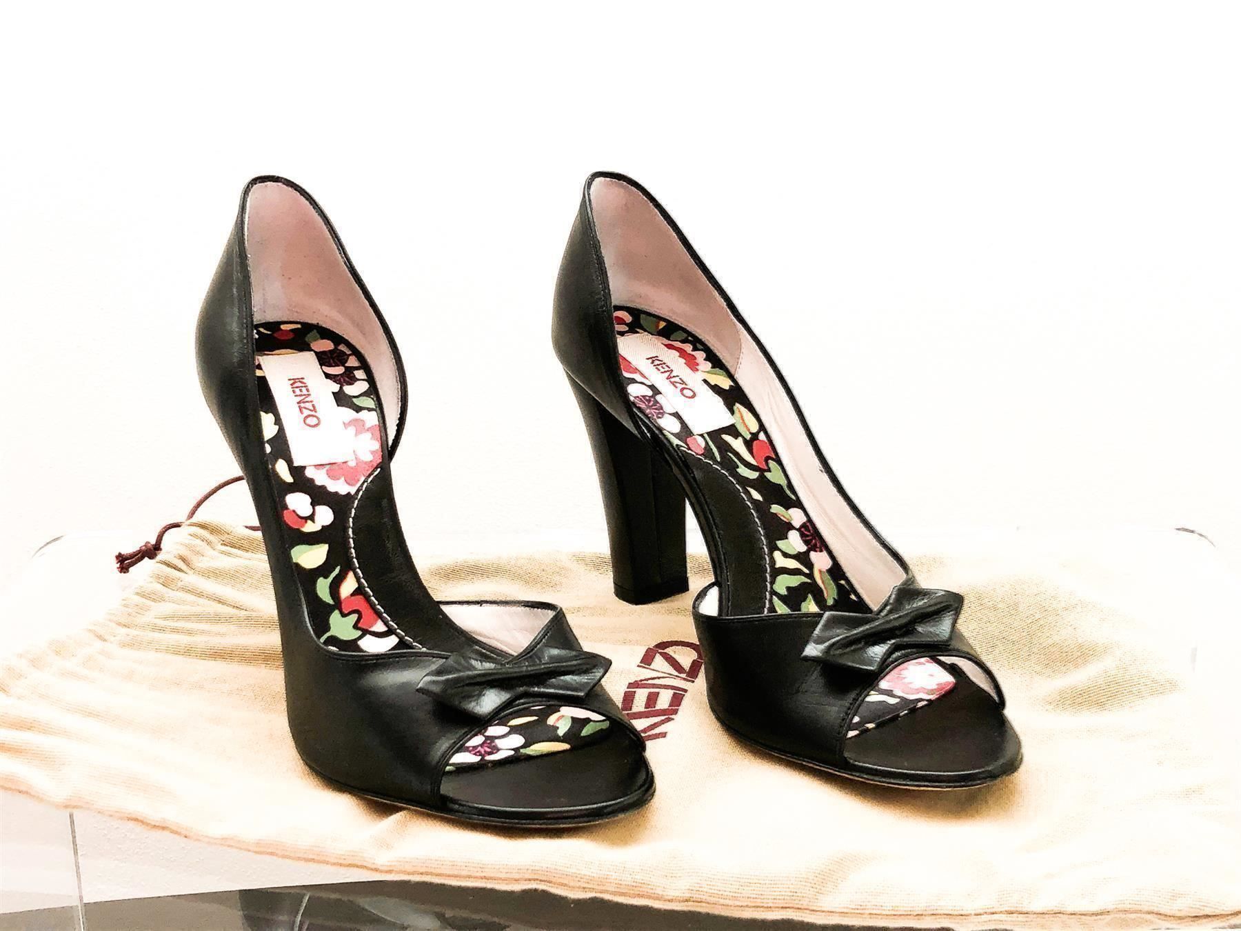 Kenzo Scarpe da donna: Kenzo Leder Floral Peeptoes Pumps – Usato da Hergiswil NW venduto da CrysZero 7