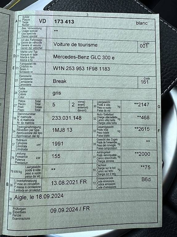 Automobili: GLC 300E Hybride rechargeable  – Usato da Yvorne venduto da Pag8 4