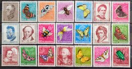 PRO JUVENTUTE 1950 à 1957: Lot de timbres neufs **