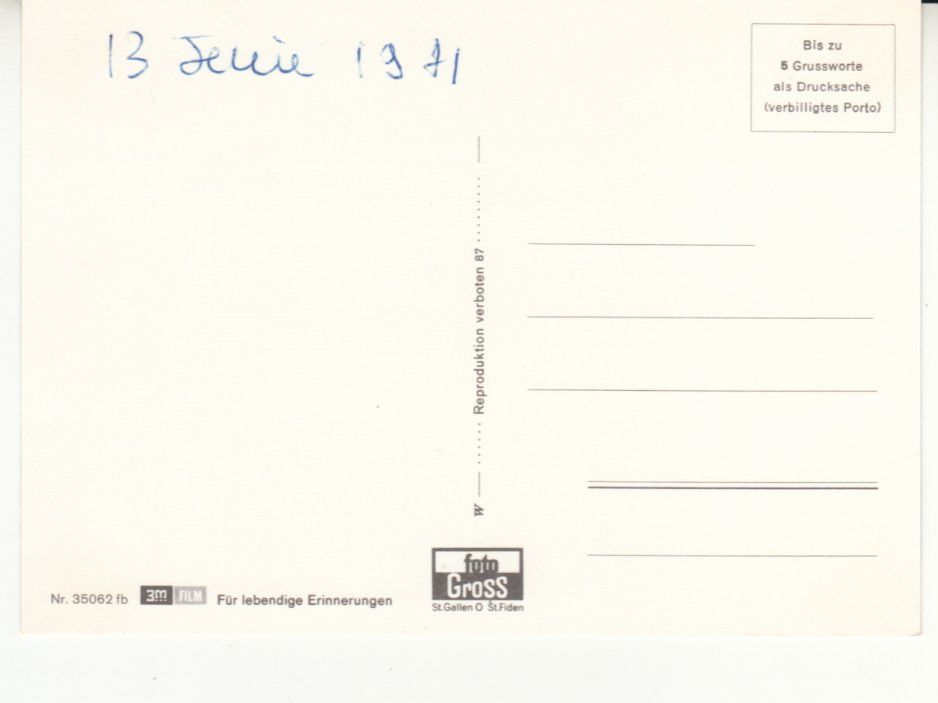 Cartoline postali: Rapperswil Zoo 1971 – Usato da Bürglen TG venduto da StampGraf 1