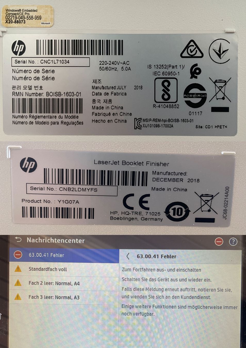 Hewlett Packard Stampanti: HP Laserjet mit Finisher, Enterprise Version – Usato da Allschwil venduto da wasescha01 2