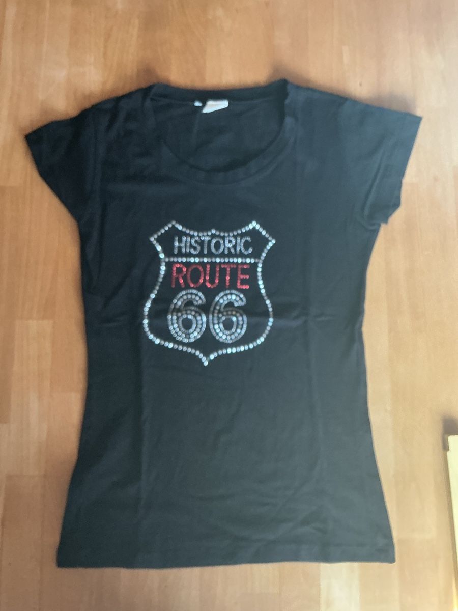 T-shirt: Schwarzes T-Shirt Route 66 – Usato da Belp venduto da embudu20 1