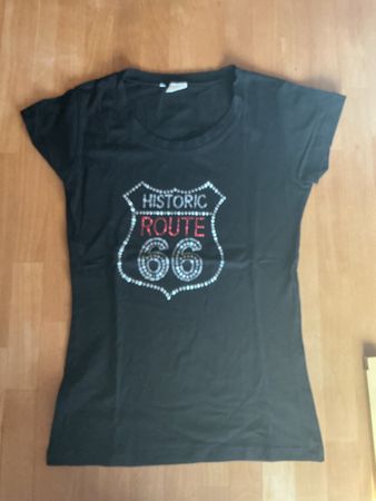 Schwarzes T-Shirt Route 66