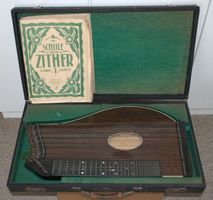 Zither 🤩 100-jährig Antik mit Koffer