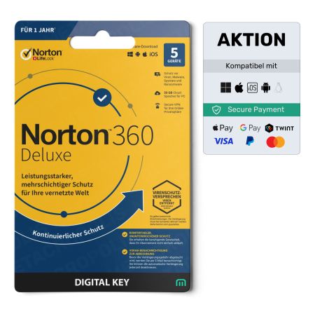 Norton 360 Deluxe [ 5 Geräte -12 Monate ] PREISKNALLER!