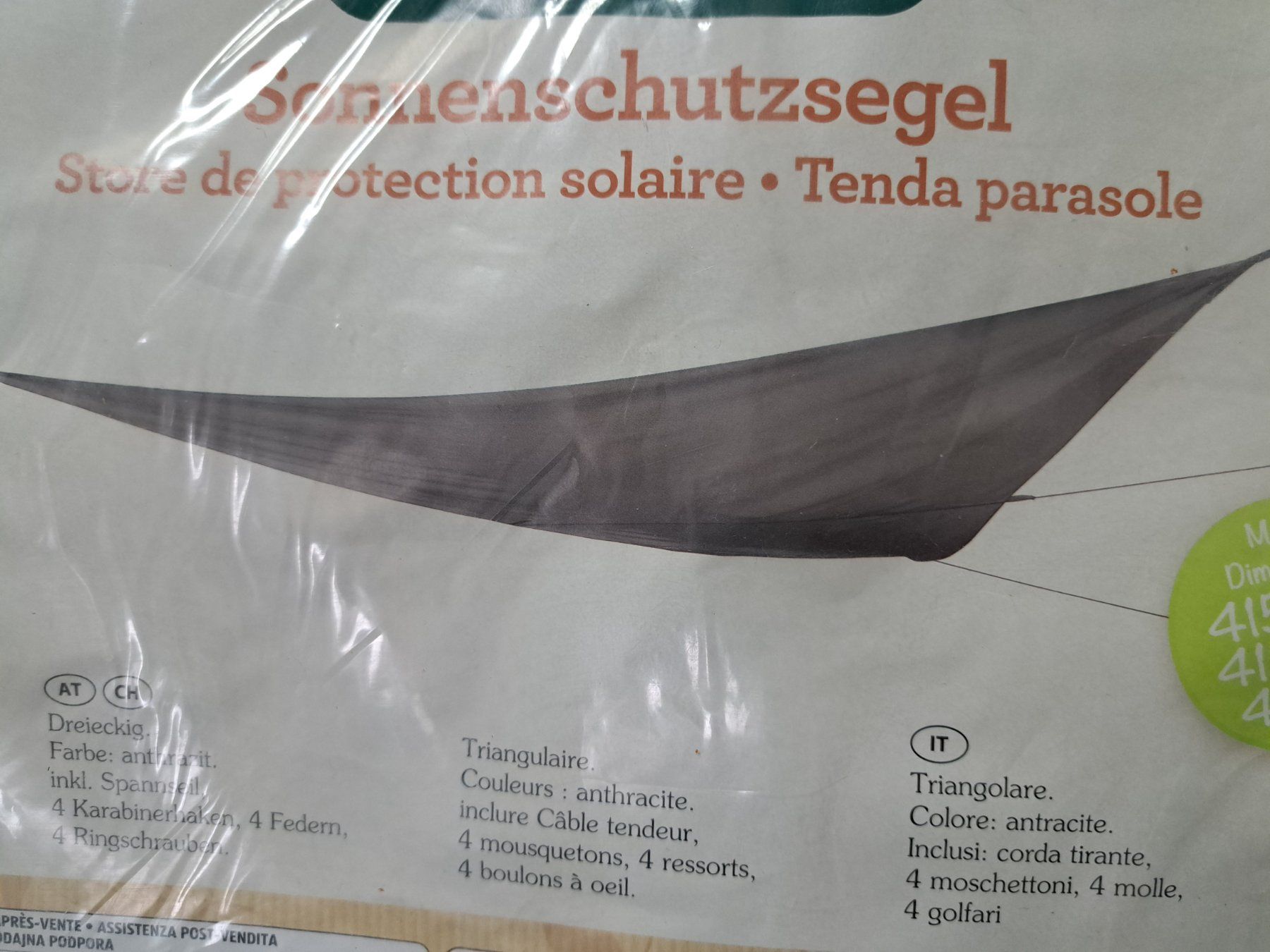 Duotone Surf: Sonnensegel 415 x 415 x 415 cm – Nuovo e nell'imballaggio originale da Frauenfeld venduto da berk39