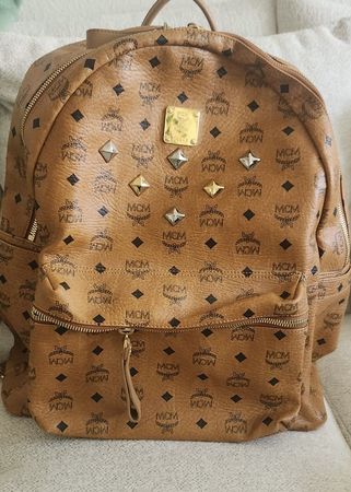 MCM Rucksack mit Nieten - Top Zustand, Braun,