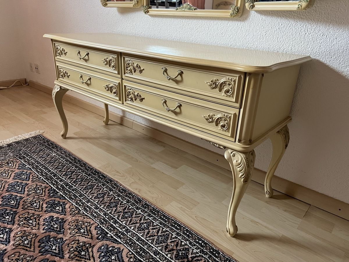 Commodes: Kommode mit Spiegel antique Stil creme – D'occasion à Perlen par Chregle1 1