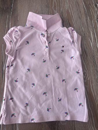 Tommy Hilfiger Poloshirt Gr. 92 Rosa mit Schirmchen ☔️💞
