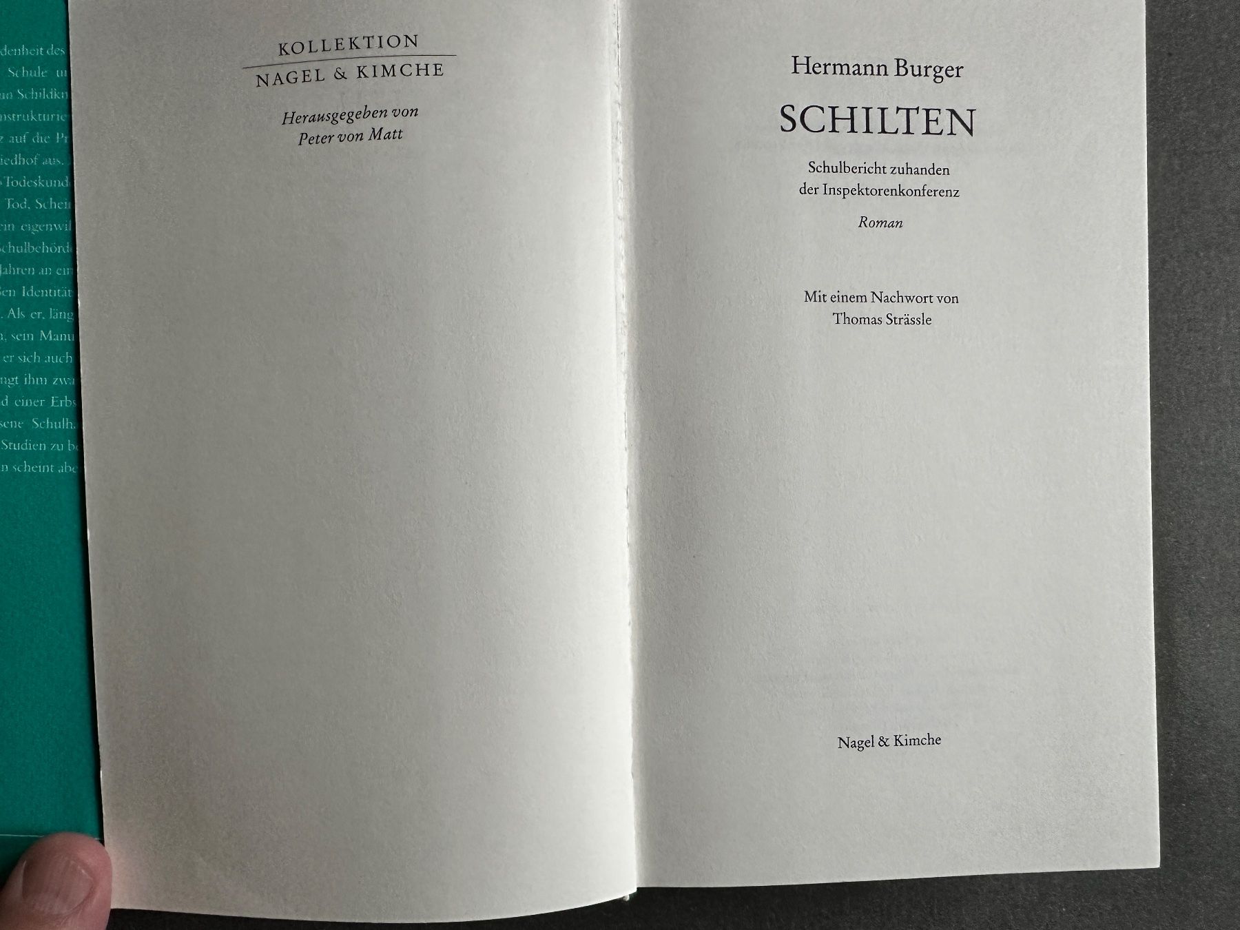 Libri: Hermann Burger: Schilten. – Usato da Zürich venduto da allp 2
