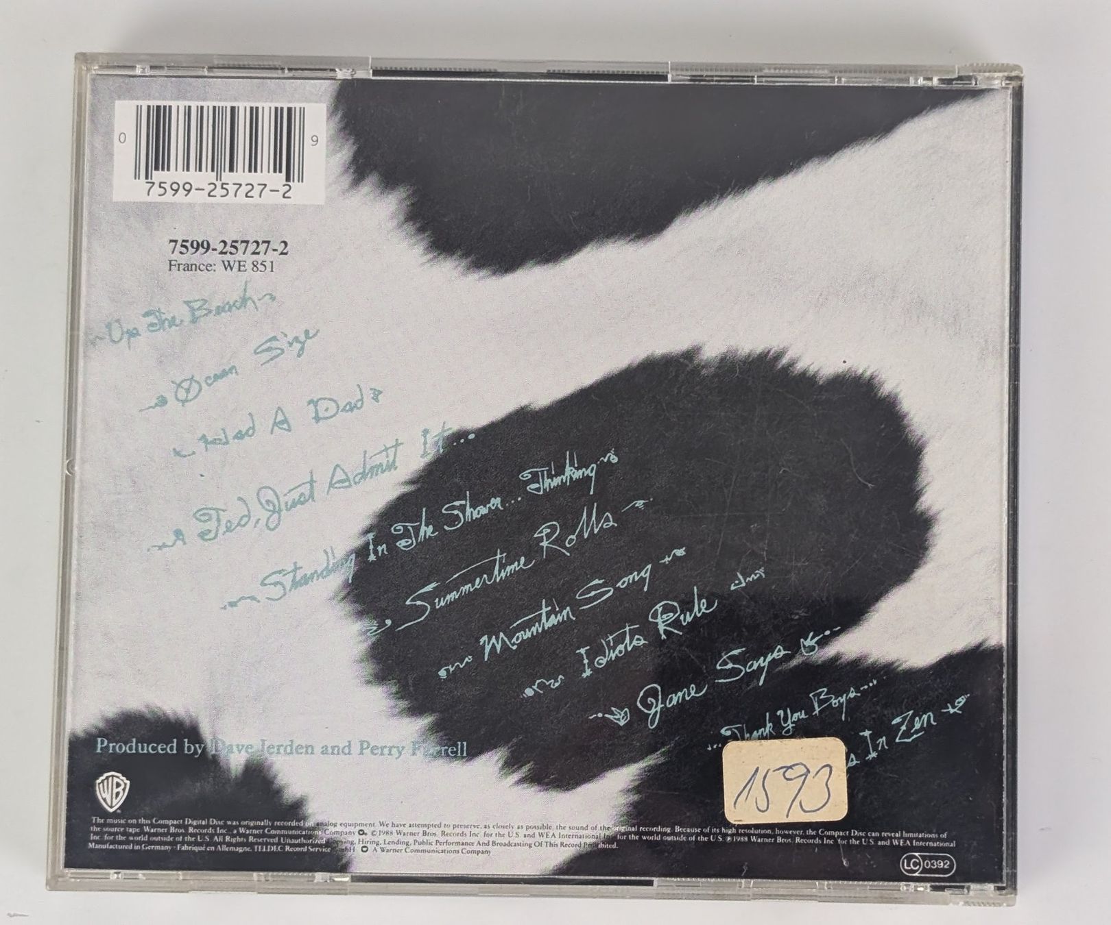 CD: Jane's Addiction - Nothing's Shocking CD - Top – Usato da Zürich venduto da 1.Simon 1