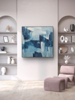 Originales abstraktes Bild 80x80cm mit Rahmen
