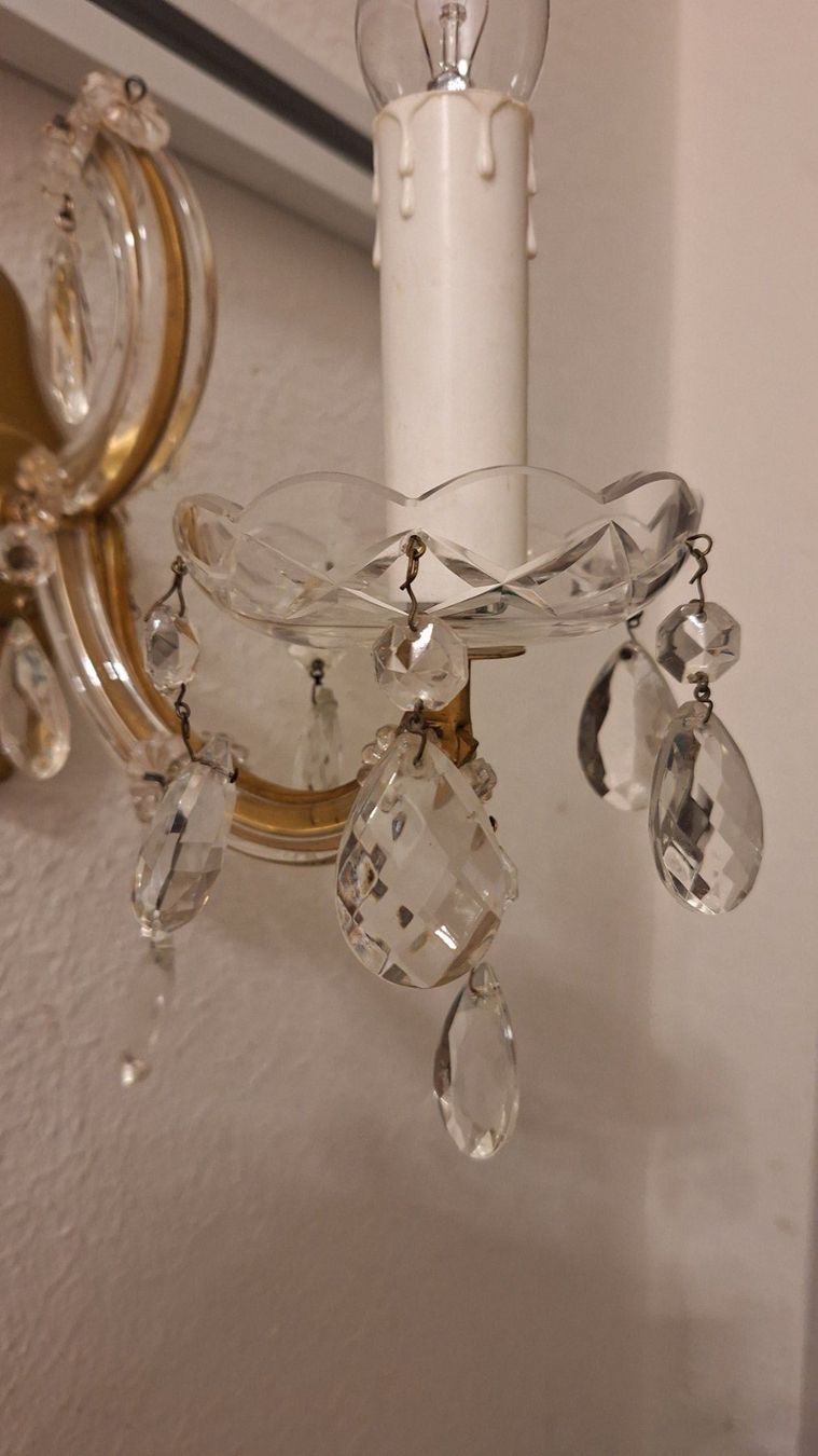 Lampade: kleines Wandlämpchen  , mit Kristallen – Usato da Dornach venduto da majo8689 6