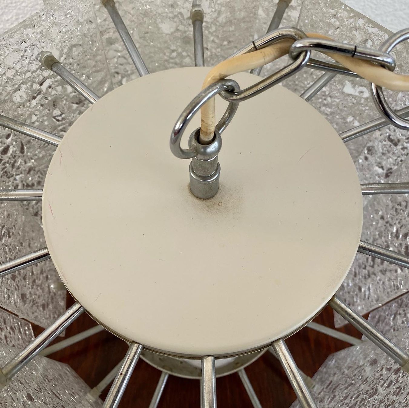 Lampadari & plafoniere: Vintage Eisglas Hängelampe – Usato da Zürich venduto da frauflufelberg 7