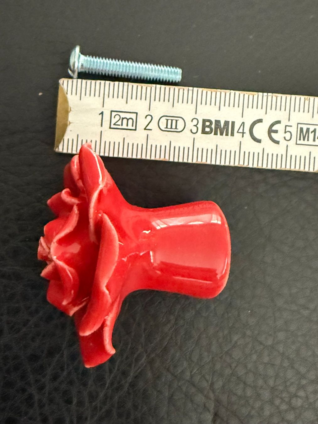Ferramenta: MÖBELKNOPF  Porzellan Rose rot – Nuovo (secondo la descrizione) da Subingen venduto da ArtBead 3