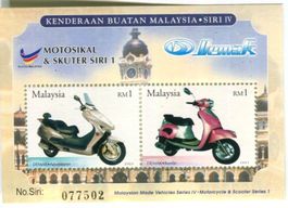 Block "Scooter und Motorräder". Malaysia