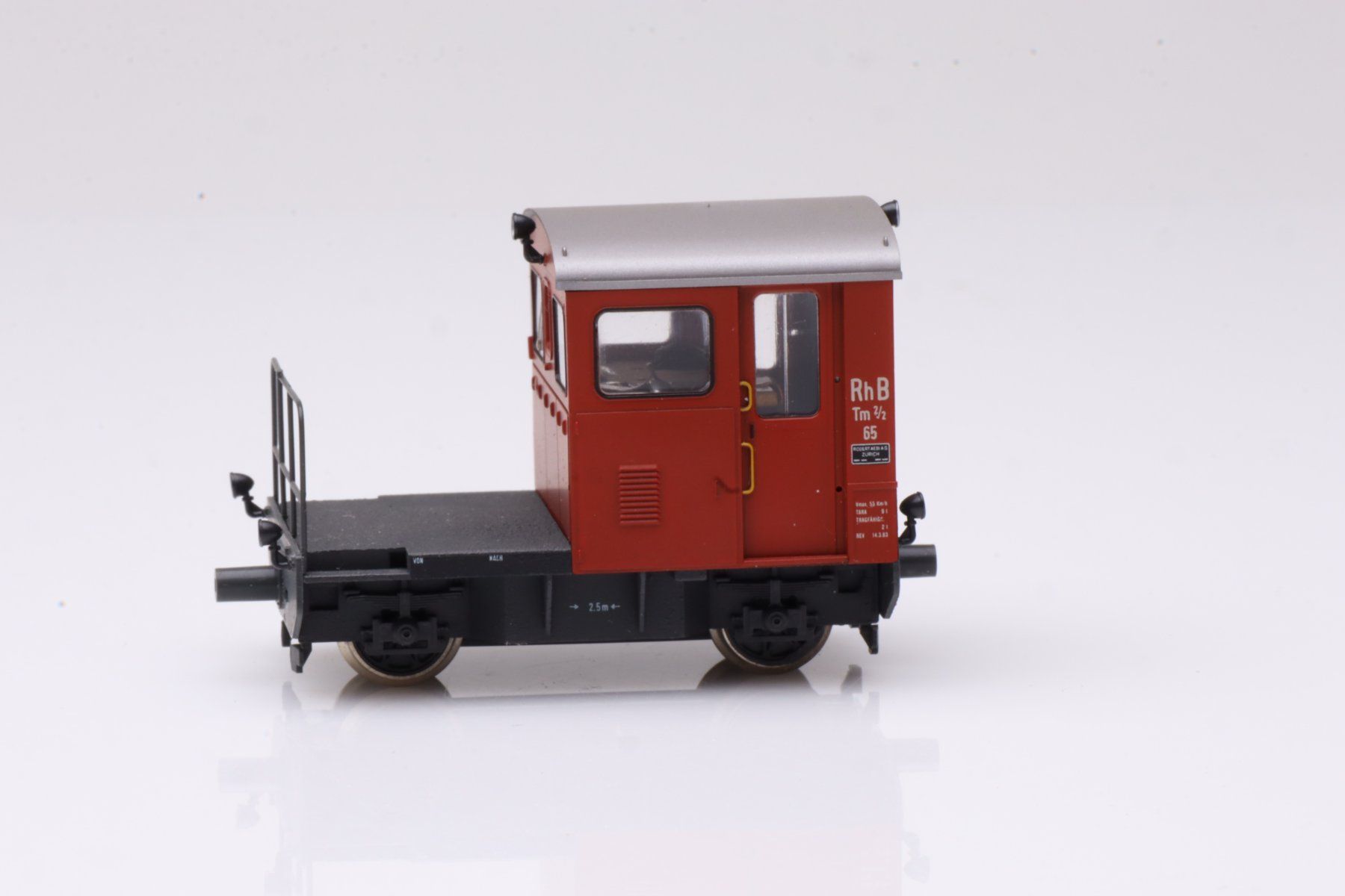 Bemo Modellini di ferrovie: Bemo 127365 RhB Tm 2/2 65 DC, H0m Traktor – Usato da Ried (Muotathal) venduto da Modellbahn.swiss 1