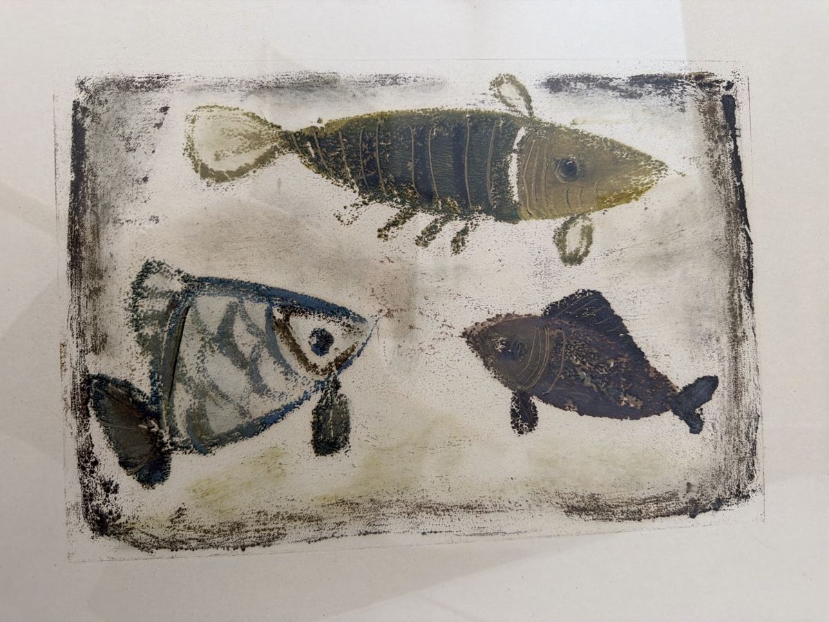 Dipinti: Gemälde, drei Fische . – Usato da Biberist venduto da Momo33