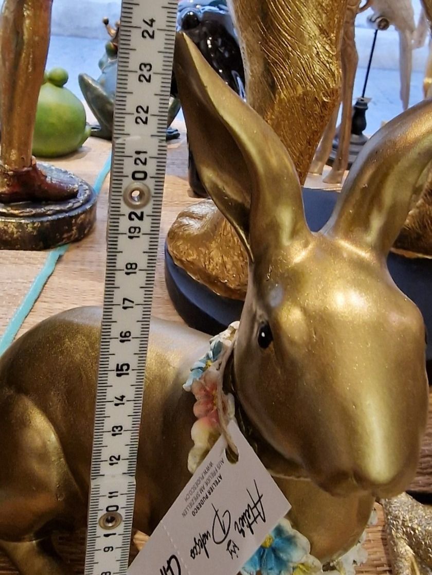 Statuette: Aloha Hase Gold – Nuovo e nell'imballaggio originale da Schaffhausen venduto da AtelierPudesco 2