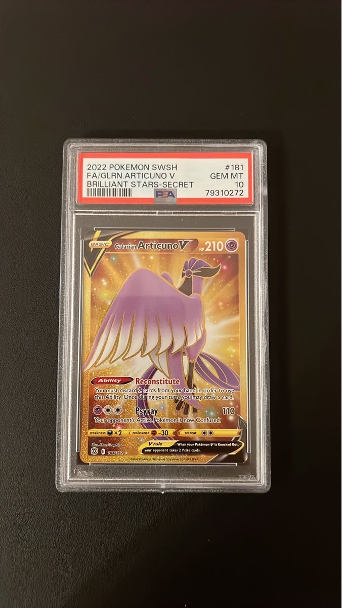 Pokémon Carte collezionabili: Galarian Articuno V 181 - PSA 10 – Nuovo (secondo la descrizione) da Stans venduto da RemoZimmermann