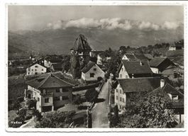 Vaduz - Liechtenstein - Dorfpartie Wohnhäuser - Foto-AK 1948