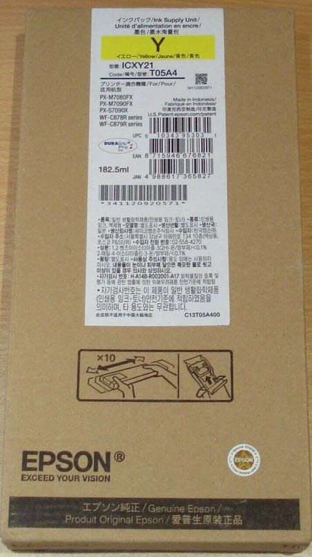 Epson Druckerpatronen & Toner: Epson WorkForce Pro WF-C878/WF-C879 yellow Patrone, T05A4 – Neu und originalverpackt aus Glattbrugg von copytron
