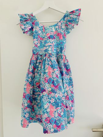 Robe Jacadi bleue Liberty, taille 128cm, très bon état