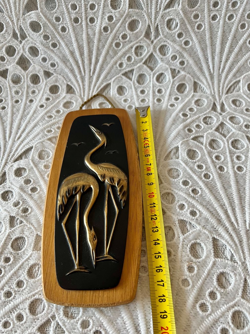 Skulpturen & Statuen: Basrelief mit Reihern Messing Holz – Gebraucht aus Frenkendorf von Only1 6