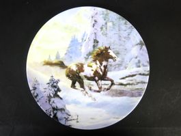 WEDGWOOD Wandteller "Fire and Ice" Motiv: Pferd