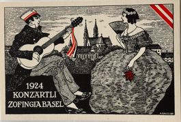 Studentica, Zofingia Basel Konzärtli 1924, H. Gaugler