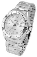 Q&Q by Citizen® Herrenuhr 44 mm 5 Bar Edelstahl Silber NEU